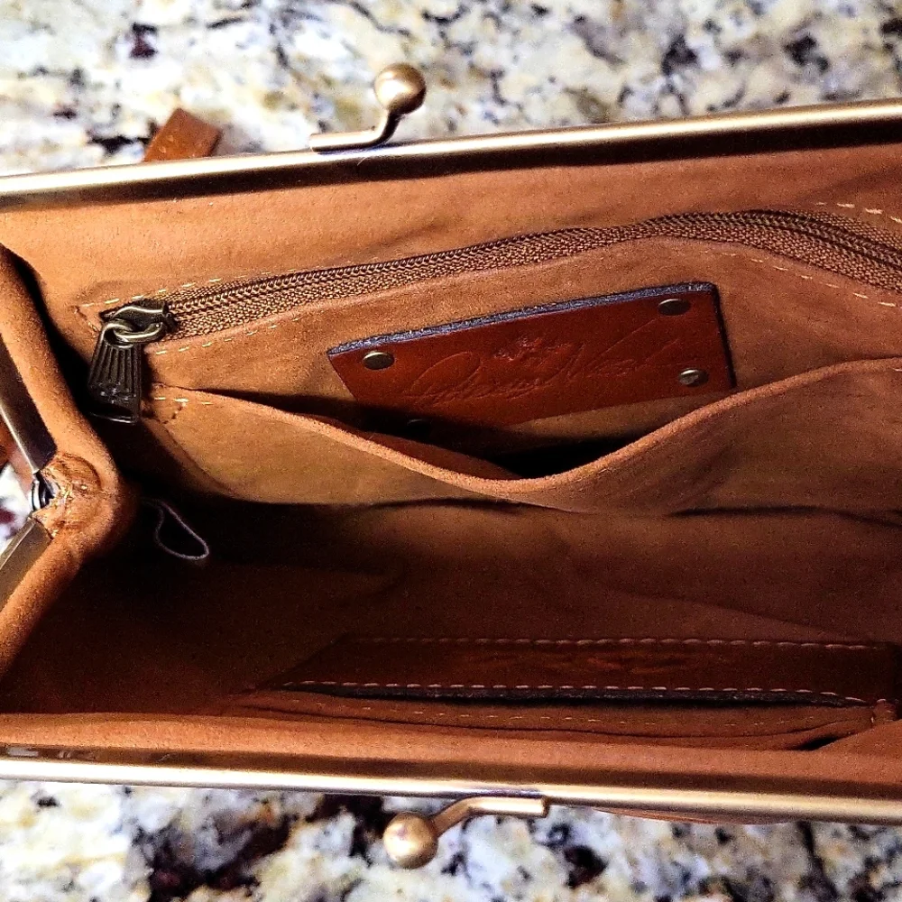 Patricia Nash Burnished Tooled Savena Wristlet
